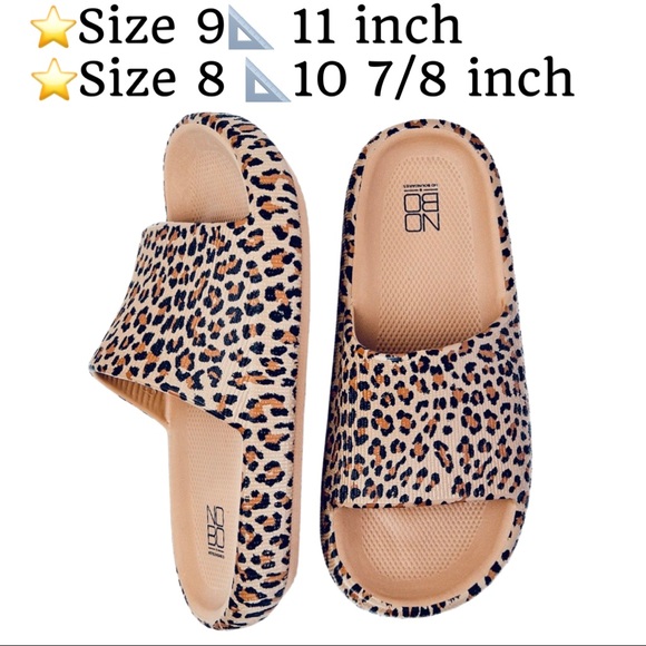 No Boundaries Shoes New Women No Boundaries Womens Comfort Slide Sandalssize 8 And 9 Leopard